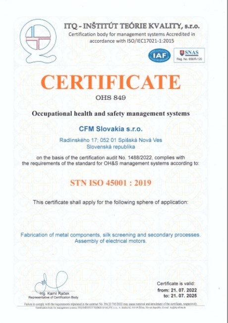 Certifikat ISO45001_EN